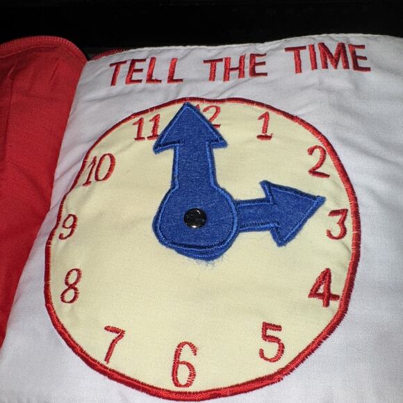 Vintage Pockets of Learning Fabric Cloth Baby Toddler Activity My Quiet Book - Picture 3 of 13